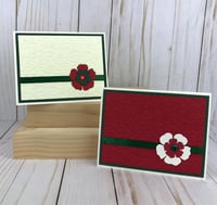 Image 3 of Floral Christmas Card Making Kit for Adults to DIY 6 Embossed Flower Holiday Cards