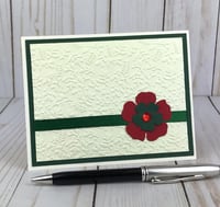 Image 4 of Floral Christmas Card Making Kit for Adults to DIY 6 Embossed Flower Holiday Cards