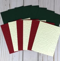 Image 5 of Floral Christmas Card Making Kit for Adults to DIY 6 Embossed Flower Holiday Cards