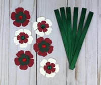 Image 6 of Floral Christmas Card Making Kit for Adults to DIY 6 Embossed Flower Holiday Cards