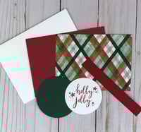 Image 3 of Christmas Card Making Kit for Adults to DIY 6 Holly Jolly Holiday Greeting Cards