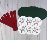 Image 5 of Christmas Card Making Kit for Adults to DIY 6 Holly Jolly Holiday Greeting Cards