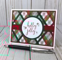 Image 7 of Christmas Card Making Kit for Adults to DIY 6 Holly Jolly Holiday Greeting Cards