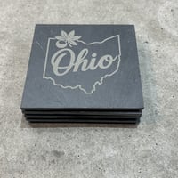 Image 2 of Slate Coaster Set - Ohio