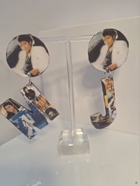 MJ Grid initial Earrings