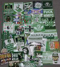 Pack of 41 Mixed Hibs, Hibernian Football/Ultras Stickers.