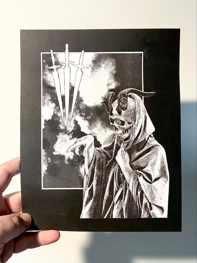 Image of 'horned reaper' original collage