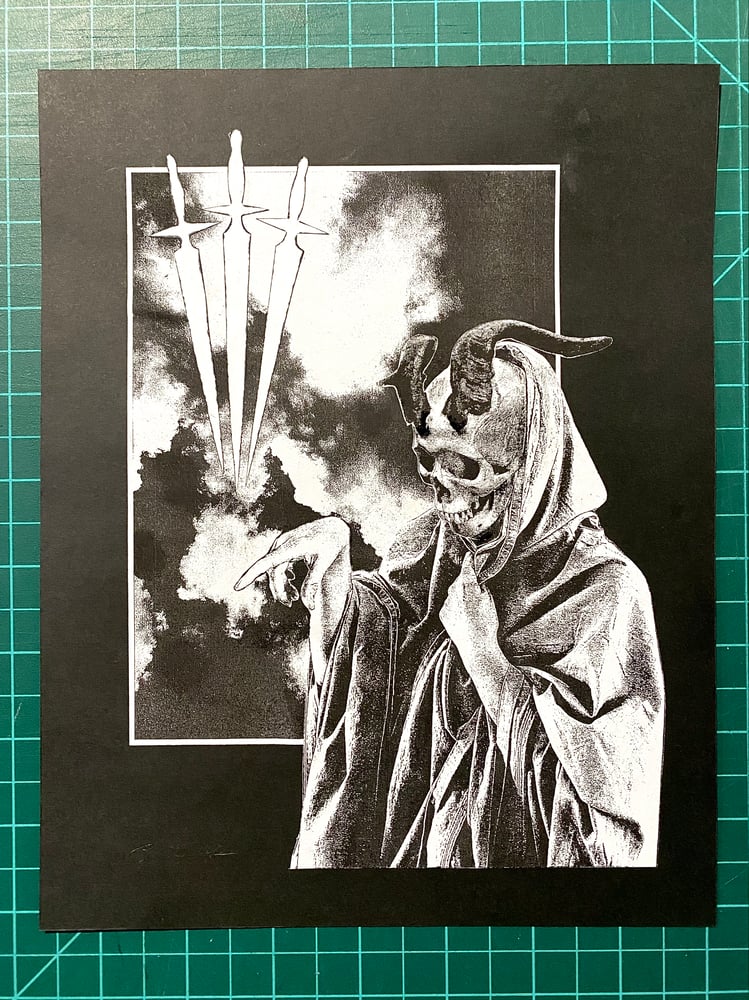 Image of 'horned reaper' original collage