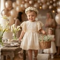 The Isabella Ivory Lace Dress | Size 12-18M | Pily Flowers