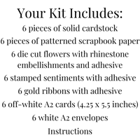 Image 9 of Valentine Card Making Kit for Adults to DIY 6 Love Valentine Cards