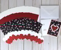 Image 1 of Valentine Card Making Kits for Adults to DIY 6 Glitter Valentine's Day Cards
