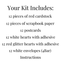 Image 9 of Valentine Card Making Kits for Adults to DIY 6 Glitter Valentine's Day Cards