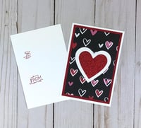 Image 2 of Valentine Card Making Kits for Adults to DIY 6 Glitter Valentine's Day Cards