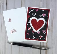 Image 3 of Valentine Card Making Kits for Adults to DIY 6 Glitter Valentine's Day Cards