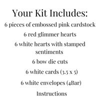 Image 9 of Valentine Card Making Kits for Adults to DIY 6 Embossed Valentine's Day Cards