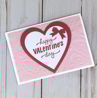 Image 2 of Valentine Card Making Kits for Adults to DIY 6 Embossed Valentine's Day Cards