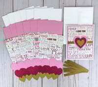Image 1 of Valentine Card Making Kit for Adults to DIY 6 I Love You Valentine Cards