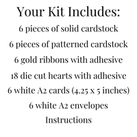 Image 9 of Valentine Card Making Kit for Adults to DIY 6 I Love You Valentine Cards