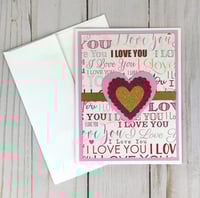 Image 2 of Valentine Card Making Kit for Adults to DIY 6 I Love You Valentine Cards