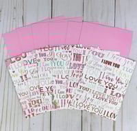 Image 5 of Valentine Card Making Kit for Adults to DIY 6 I Love You Valentine Cards