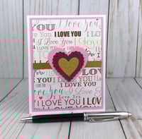 Image 4 of Valentine Card Making Kit for Adults to DIY 6 I Love You Valentine Cards
