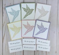 Image 6 of Sympathy Card Making Kit to DIY 6 Hummingbird Greeting Cards