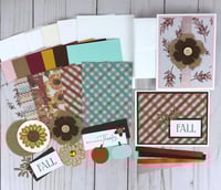 Image 1 of Fall Card Making Kit for Adults to DIY 6 Assorted Autumn Greeting Cards