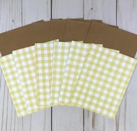Image 5 of Fall Card Kit to DIY 6 Yellow Gingham Autumn Greeting Cards