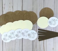 Image 6 of Fall Card Kit to DIY 6 Yellow Gingham Autumn Greeting Cards