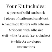 Image 9 of Fall Flowers Card Making Kit for Adults to DIY 6 Autumn Floral Greeting Cards