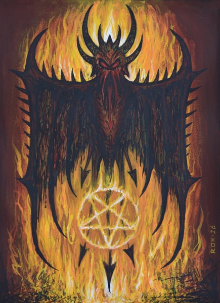 Image of DEMONIKK V - small original painting
