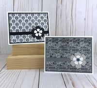 Image 3 of Black and White Floral Card Making Kit for Adults to DIY 6 Flower Greeting Cards