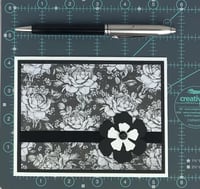 Image 9 of Black and White Floral Card Making Kit for Adults to DIY 6 Flower Greeting Cards