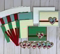 Image 1 of Cherry Card Making Kit for Adults to DIY 6 Summer Embossed Greeting Cards