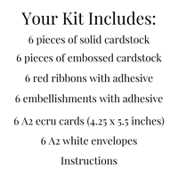 Image 10 of Cherry Card Making Kit for Adults to DIY 6 Summer Embossed Greeting Cards