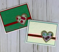 Image 2 of Cherry Card Making Kit for Adults to DIY 6 Summer Embossed Greeting Cards