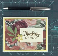 Image 7 of Thinking of You Sympathy Floral Card Making Kit for Adults