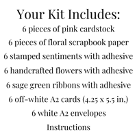 Image 9 of Spring Card Making Kit for Adults to DIY 6 Bloom Floral Greeting Cards
