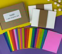 Image 1 of Embossed Birthday Card Making Supplies for Greeting Cards to Make 10 Cards