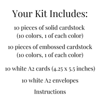 Image 7 of Embossed Birthday Card Making Supplies for Greeting Cards to Make 10 Cards