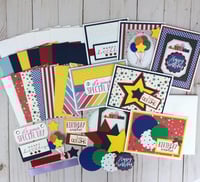 Image 1 of Birthday Card Making Kit for Adults to DIY 6 Assorted Birthday Greeting Cards