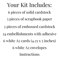 Image 9 of Birthday Card Making Kit for Adults to DIY 6 Assorted Birthday Greeting Cards