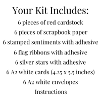 Image 9 of 4th of July Card Making Kit to DIY 6 Land That I Love Patriotic Greeting Cards