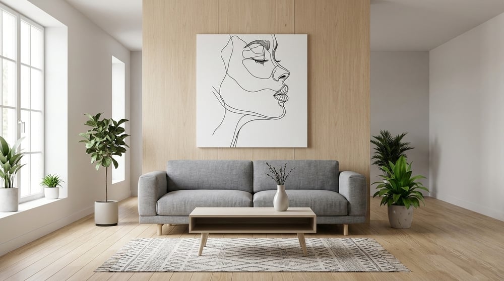 Image of Horizon Zen Line Tableau - Minimalist Landscape Modern Wall Art