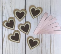 Image 6 of Rustic Wedding Card Making Kit for Adults to Make 6 Embossed Cards with Burlap Hears