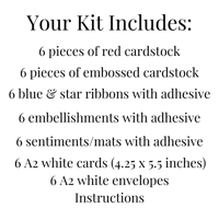 Image 10 of 4th of July Card Making Kit to DIY 6 Patriotic Spirit of America Cards