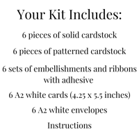 Image 10 of Patriotic Card Making Kit for Adults to DIY 6 Assorted 4th of July Cards