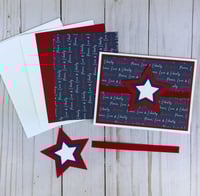 Image 2 of Patriotic Card Making Kit for Adults to DIY 6 Assorted 4th of July Cards