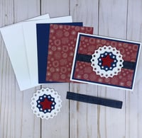 Image 7 of Patriotic Card Making Kit for Adults to DIY 6 Assorted 4th of July Cards