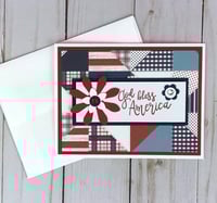 Image 2 of God Bless America 4th of July Card Making Kit for Adults to Make Your Own Cards
